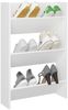 vidaXL Wand-Schuhschrank Weiß 60x18x90 cm Holzwerkstoff 806759 Bild 3