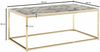 Couchtisch 100x60x40 cm mit Marmor Optik Weiß / Gold Bild 3