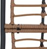 2er-Sofa HWC-P75, Gartensofa Gartenbank Couch 2-Sitzer, Stoff 220g/m² Poly-Rattan Metall ~ dunkelgrau, Polster hellgrau Bild 4