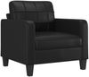 vidaXL 3-tlg. Sofagarnitur mit Kissen Schwarz Kunstleder 3201338 Bild 3