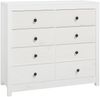 vidaXL Beistellschrank Weiß 100x40x90 cm Massivholz Kiefer 821770 Bild 2