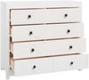 vidaXL Beistellschrank Weiß 100x40x90 cm Massivholz Kiefer 821770 Bild 3