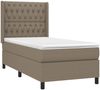 vidaXL Boxspringbett mit Matratze & LED Taupe 100x200 cm Stoff 3138537 Bild 4