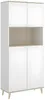 Vente-unique - Küchenschrank mit 4 Türen & 1 Ablage - Weiß & Eichefarben - WAJDI Bild 3