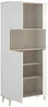 Vente-unique - Küchenschrank mit 4 Türen & 1 Ablage - Weiß & Eichefarben - WAJDI Bild 4