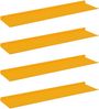 vidaXL Schwebendes Regal 4 pcs Senfgelb 80 x 18 x 2,5 cm Stahl 8004039 Bild 2