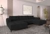 99rooms Massimo Wohnlandschaft Cordstoff POSO Schwarz mit Schlaffunktion Bild 3