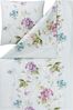 Estella Bio Mako Satin Bettwäsche 155x220 Filipa jade Blüten Anemonen lila 3420-80 Bild 2