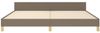 Bettgestell mit Kopfteil Taupe 200x200 cm Stoff [347443] Bild 5