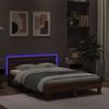 vidaXL Bettgestell mit Kopfteil LED-Beleuchtung Braun Eichen-Optik 3207580 Bild 4