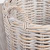Rattankorb BAKUL rund White-Wash 40cm Durchmesser mit Griffen Aufbewahrungskorb Korb Bild 4