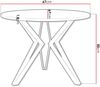 Runder Couchtisch Korku M13 (Farbe: Eiche Gold / Schwarz) Bild 5