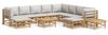 vidaXL 12-tlg. Garten-Lounge-Set mit Hellgrauen Kissen Bambus 3155099 Bild 2