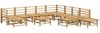 vidaXL 12-tlg. Garten-Lounge-Set mit Hellgrauen Kissen Bambus 3155099 Bild 4