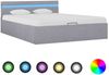 vidaXL Bett mit Bettkasten Hydraulisch LED Hellgrau Stoff 120x200 cm 285608 Bild 2