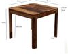 Esstisch Sheesham Massivholz 80x80 cm Dunkelbraun - Quadratischer Esszimmertisch Holz - Küchentisch modern für 4 Personen - Stabiler Holztisch - Tisch für Esszimmer Bistrotisch Handmade Bild 4