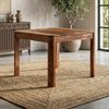 Esstisch Sheesham Massivholz 80x80 cm Dunkelbraun - Quadratischer Esszimmertisch Holz - Küchentisch modern für 4 Personen - Stabiler Holztisch - Tisch für Esszimmer Bistrotisch Handmade Bild 2