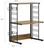 SoBuy KCR08-PF Mikrowellenregal, Spanplatte, Melamin, Braun, 60 x 72 x 36 cm Bild 3