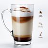 KONZEPT Latte-Macchiato-Tasse Latte Macchiato Gläser Set mit Henkel, Set Kaffeegläser 350 ml, 6-tlg, 6/12-er Set aus transparentem Glas Bild 3