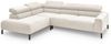 KAWOLA Sofa DELIA Ecksofa Feincord weiß Recamiere links 74 x 219 x 276 cm Bild 5
