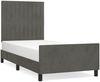 vidaXL Bettgestell mit Kopfteil Dunkelgrau 100x200 cm Samt [3125862] Bild 2