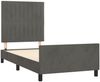 vidaXL Bettgestell mit Kopfteil Dunkelgrau 100x200 cm Samt [3125862] Bild 4