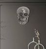 Wanddeko Totenkopf Aluminium Silber 41cm Schädel Modern Wandskulptur Bild 3