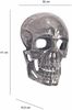 Wanddeko Totenkopf Aluminium Silber 41cm Schädel Modern Wandskulptur Bild 4