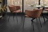 riess-ambiente Esszimmerstuhl NOBLESSE braun / schwarz - Chenille, Metallgestell, Retro, Armlehnen (Einzelartikel, 1 St), halbrunder Stuhl - ideal für Küche, Ess-, Arbeits-. Wohnzimmer & Büro Bild 4