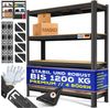 MASKO Schwerlastregal, Lagerregal 300 kg pro Regalboden belastbar MDF-Platte Regal aus Metall Bild 2