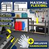 MASKO Schwerlastregal, Lagerregal 300 kg pro Regalboden belastbar MDF-Platte Regal aus Metall Bild 4