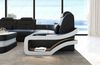 Ecksofa Elegante L-Form Leder - Büffelleder - schwarz-weiß - Links Bild 4
