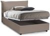 Dmora Queensize-Bett Aconito, Bettkasten mit Kunstlederbezug, 100 % Made in Italy, Öffnung vorne, inklusive Matratze 120 x 200 cm, taubengrau Bild 5