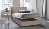 Dmora Queensize-Bett Aconito, Bettkasten mit Kunstlederbezug, 100 % Made in Italy, Öffnung vorne, inklusive Matratze 120 x 200 cm, taubengrau Bild 4