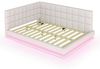 REDOM Schlafsofa Polsterbett,Funktionsbett,Jugendbett, Multifunktionales Polsterbett-Schlafsofa mit LED-Lichtleiste und USB-Anschluss, ohne Matratze Bild 4