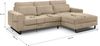 Ecksofa (B/H/T: 276x91x183 cm) in Beige Bild 3
