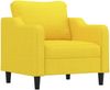 vidaXL 3-tlg. Sofagarnitur mit Kissen Hellgelb Stoff 3201791 Bild 3