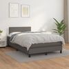 vidaXL Boxspringbett mit Matratze Grau 120x190 cm Kunstleder 3269811 Bild 3