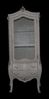 Casa Padrino Barock Vitrine in Weiß/Silber Glitzerlook - Vitrinenschrank - Wohnzimmerschrank Bild 2
