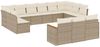 vidaXL 13-tlg. Garten-Sofagarnitur mit Kissen Beige Poly Rattan 3258859 Bild 2