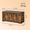 VASAGLE Truhe mit Stauraum, Truhenbank mit Deckel, für Schlafzimmer, Flur, Wohnzimmer, 41 x 101 x 49 cm, braun-grau Bild 5