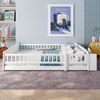 Kinderbett mit Lattenrost und Zaun (140x200 cm) Rausfallschutz, Stauraum, Einzelbett, Holzbett, Kiefer Bild 3