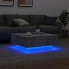 Couchtisch, Sofatisch mit LED-Leuchten Betongrau 80x80x31 cm Bild 4