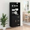 vidaXL Highboard Schwarz Eichen-Optik 69,5 x 32,5 x 180 cm 3416160 Bild 4