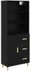 vidaXL Highboard Schwarz Eichen-Optik 69,5 x 32,5 x 180 cm 3416160 Bild 2