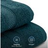 Komfortec 8er Handtuch Set aus 100% Baumwolle, 4 Badetücher 70x140 und 4 Handtücher 50x100 cm, Frottee, Weich, Towel, Groß, Petrol Bild 4