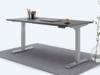 Desktopia Pro X - Elektrisch höhenverstellbarer Schreibtisch / Ergonomischer Tisch mit Memory-Funktion, Schwarz, Gestell Grau, 120x80 cm