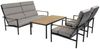Gartensofa Indus mit Kissen aus Aluminium und Teak, modern, sand, für 2–3 Personen Bild 2