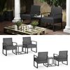 Gartenmöbel-Set Anthrazit 3 Teile, mit Tisch OK-Living Bild 2