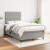 vidaXL Boxspringbett mit Matratze Hellgrau 120x190 cm Stoff 3269902 Bild 3